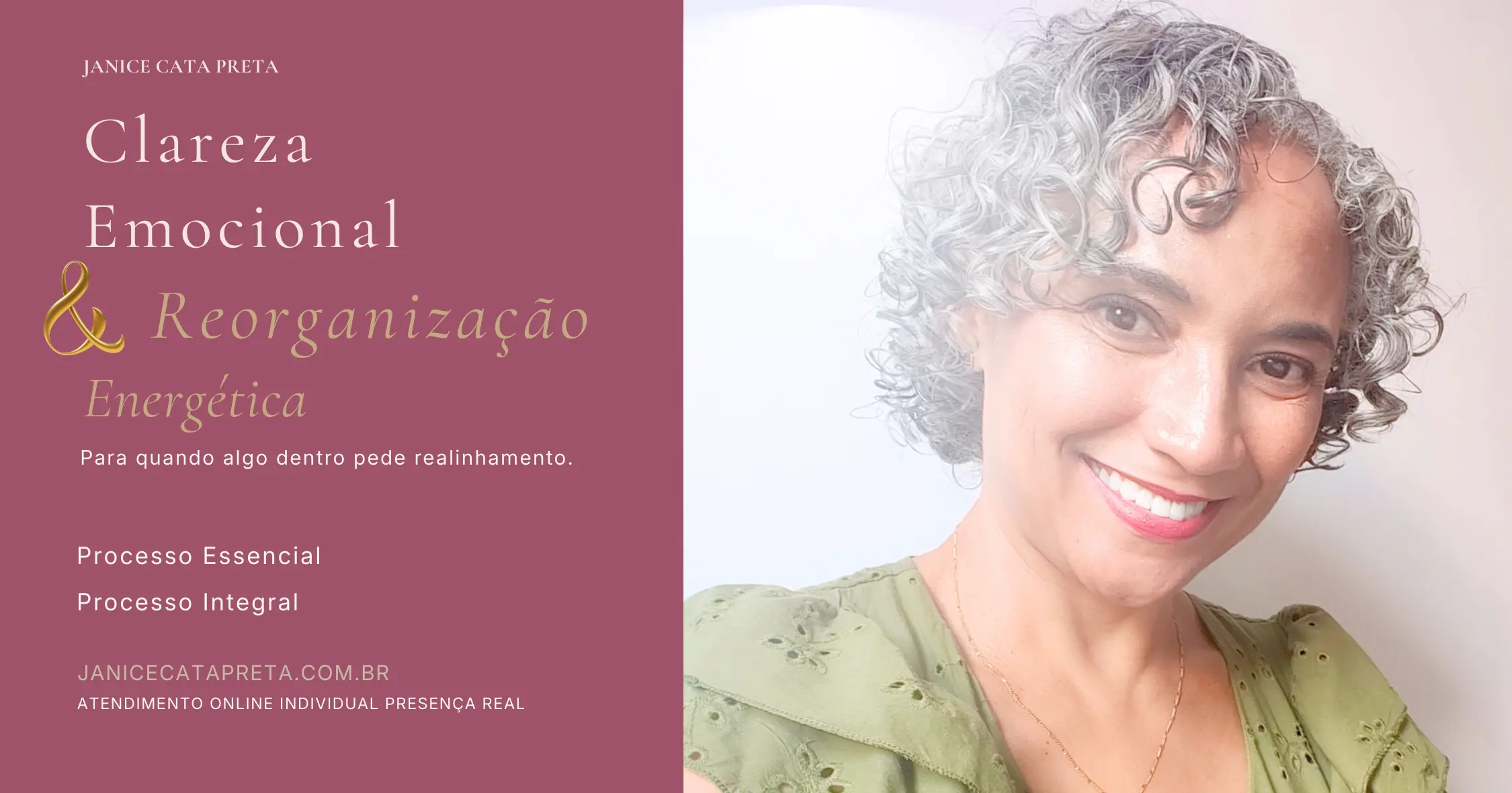 Janice Cata Preta – Clareza Emocional e Reorganização Energética, atendimento online individual